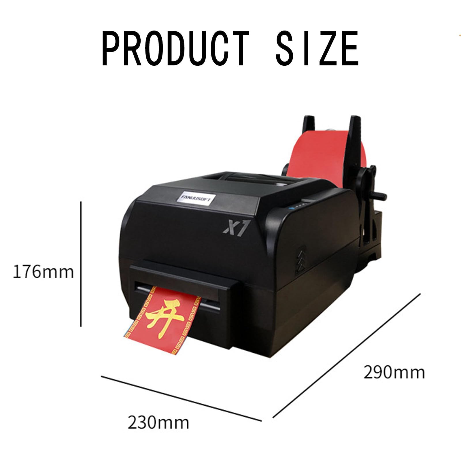 Macchina per stampante a nastro di raso Macchina da stampa digitale per confezioni regalo con supporto per nastro Larghezza regolabile 12-108 mm 150 mm/s Velocità Supporta oltre 50 lingue Fila singola