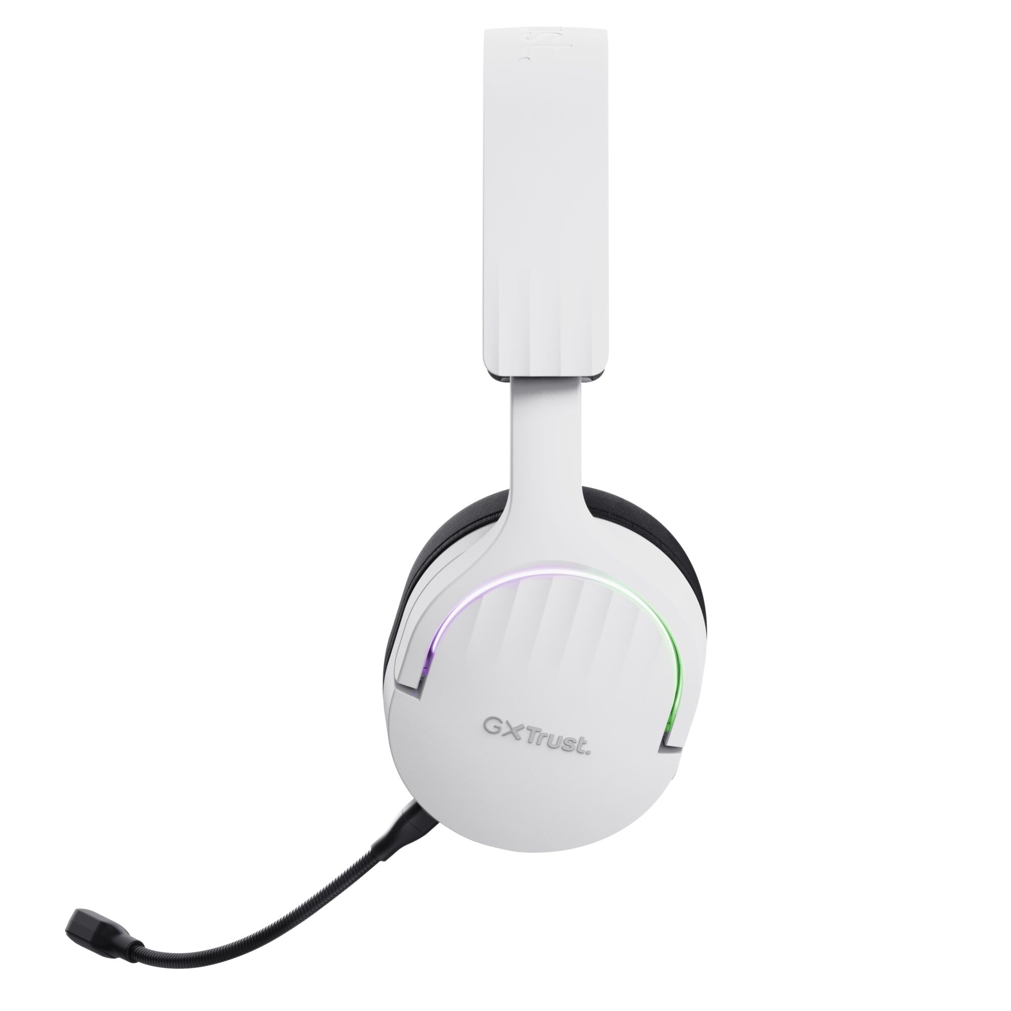 GXTrust 491W Fayzo Cuffie Gaming Wireless Bluetooth + 2.4 GHz, Audio Surround 7.1, Batteria da 22 Ore, 35% Plastica Riciclata, RGB Cuffie Bluetooth Over Ear PC PS5 PS4 Switch - Bianco
