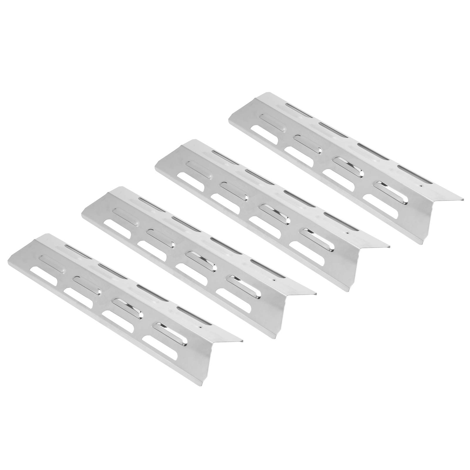4 Piezas Repuesto Barbacoa de Gas, 40.9 * 10 cm Placa de Calor Barbacoa Gas Difusor de Calor Barbacoa Campingaz de Acero Inoxidable, para Placa Calor Barbacoa Gas, Piezas de Repuesto, Plata