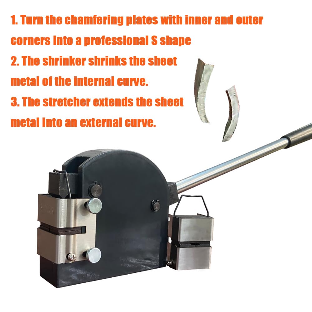 Embauchoir rétractable en métal – Capacité de 1,2 mm, profondeur de gorge de 25,4 mm, poignée de 30,5 cm, construction solide en acier doux, capacité de flexion à rayon serré de 7,6 cm