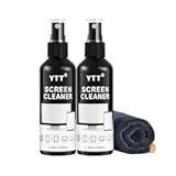 Screen Cleaner Spray Kit &lpar;2X&rpar; - TV Screen Cleaner Spray and Microfiber Cleaning Cloth&comma; Computer Screen Cleaner for LCD LED OLED TV&comma; Car&comma; Smartphone&comma; iPad&comma; Laptop&comma; iPhone&comma; MacBook &lpar;2 Pack&rpar;