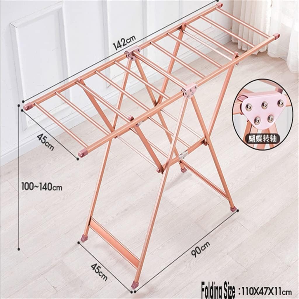 FMURY Aluminum Alloy Clothes Drying Hanger Floor Folding Clothes Rack Indoor Balcony Home Baby Clothes Drying Quilt Hanger image 3