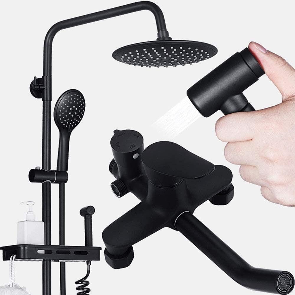 Bath Kits Black Shower Set Shower Set Shower Spray Gun Shower Head Shower Four-Speed Boost Durable