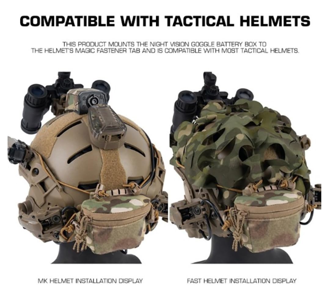 Amazon.co.jp: タクティカルヘルメットバッテリーポーチ NVG、カメラ