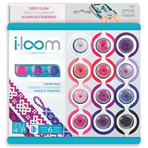 Style Me Up - Kit para hacer pulseras i-loom con 6 diseños exclusivos - Tonos Morado, rosa y negro - SMU-8024