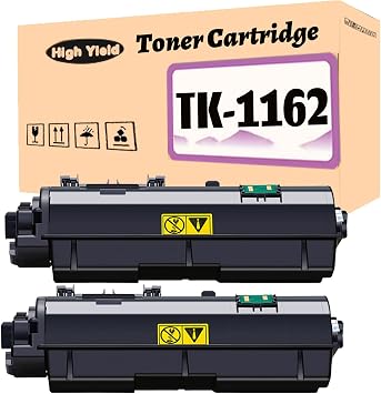 Compatible Tk1166 TK1160 High-Yield Toner Cartridge Replacement for Kyocera TK-1160 1161 1162 TK-1164 1166 1168 for ECOSYS P2040dn P2040dw Printer 2-Pack