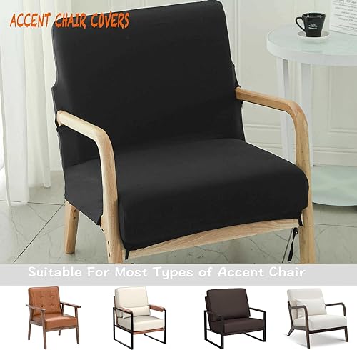 Miniatura 4 de Deisy Dee Funda para silla moderna de mediados de siglo impresa, Fundas elásticas para sillón de lectura, fundas tapizadas para sillas de sala