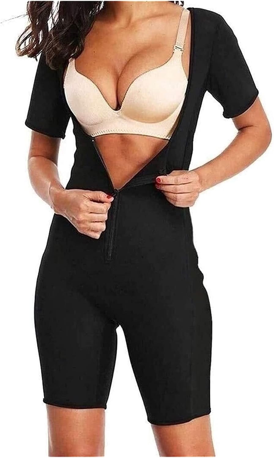 Women's Neoprene Sweat Sauna Sweat Suit Quick-Drying Sports Suit Slimming Short Sleeve Clothing Sauna Suits
