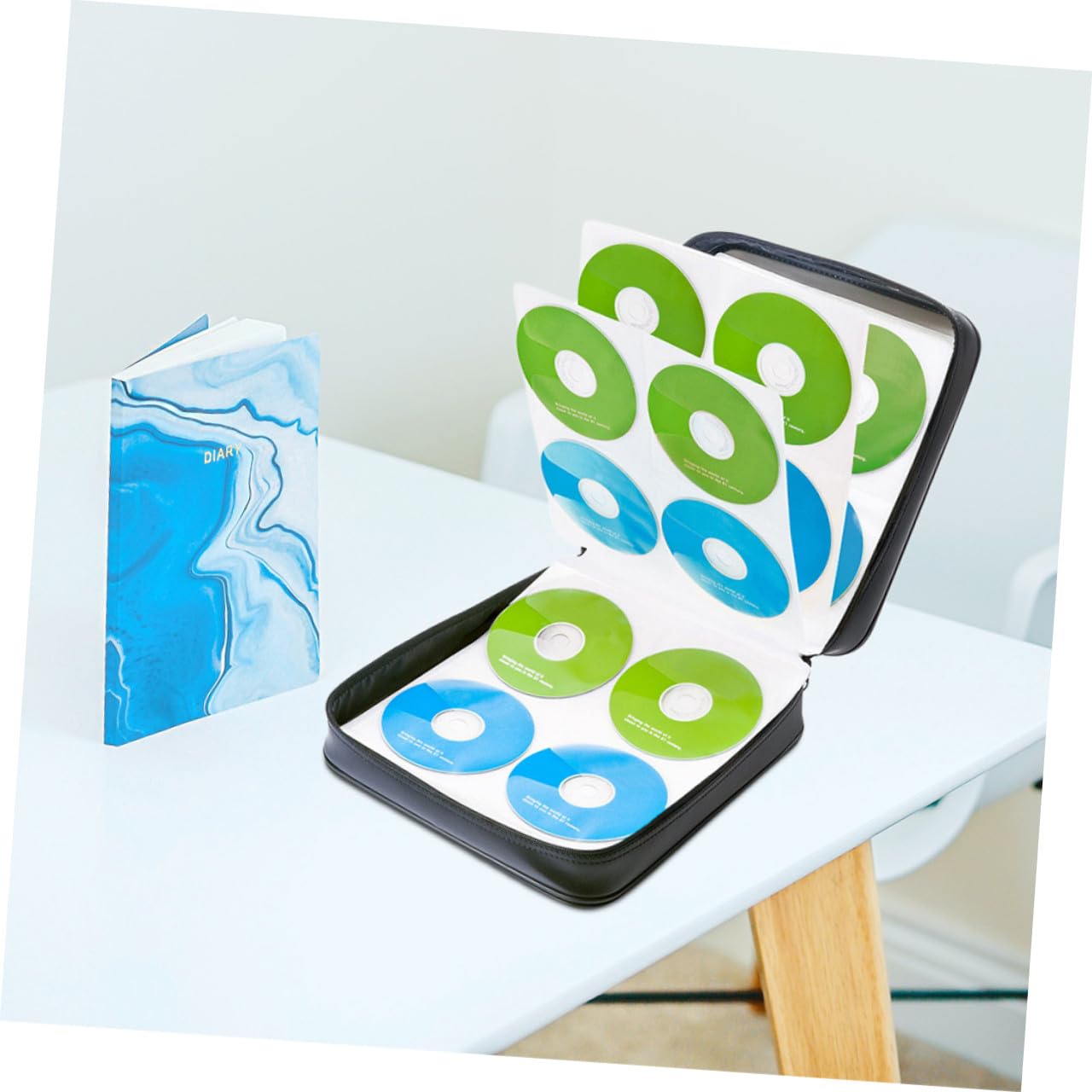 BESPORTBLE Custodia Rigida per CD e Dvd Capacità 160 Dischi Organizer Portatile Rivestimento Interno Anti-Graffio e Maniglia Custodia per CD Resistente e Trasportabile per Casa e Viaggio