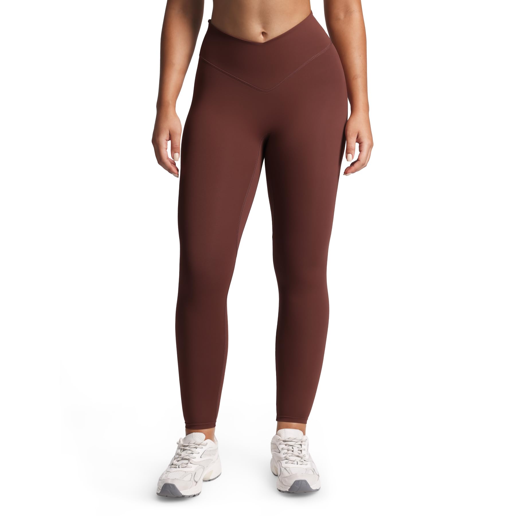 Aoxjox Workout Leggings for Women Vanity V Waist High Waist Tummy Control Hidden Scrunch Athletic Gym Yoga Pants 24"/26"/28"