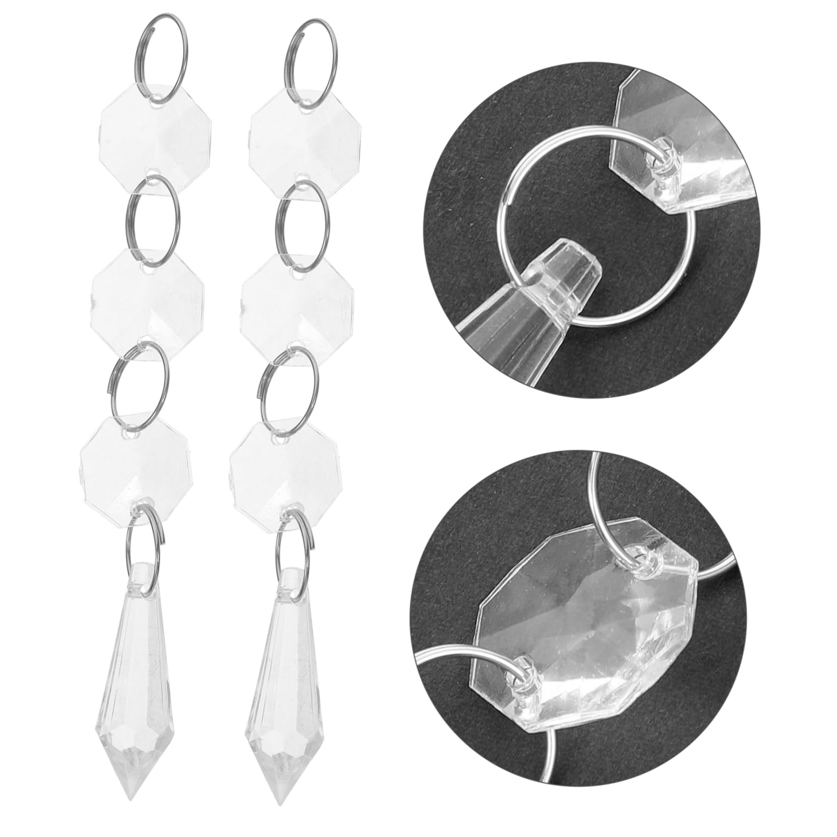 Cabilock 5 Sätze Hängende Kristalldekoration Transparente Oktagonperlen Für Hochzeiten Partys Und Weihnachtsbaum Deko Leicht Und Pflegeleicht Vielseitig Einsetzbar 20 Stück * 5
