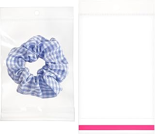 100 Pcs 5x7 Inches Self Sealing Cellophane Bags with Hang Hole Clear Resealable Cellophane Bags 5x7 Small Cello Bag Self Adhesive Clear Plastic Bag for Packaging Jewelry Earring Necklace