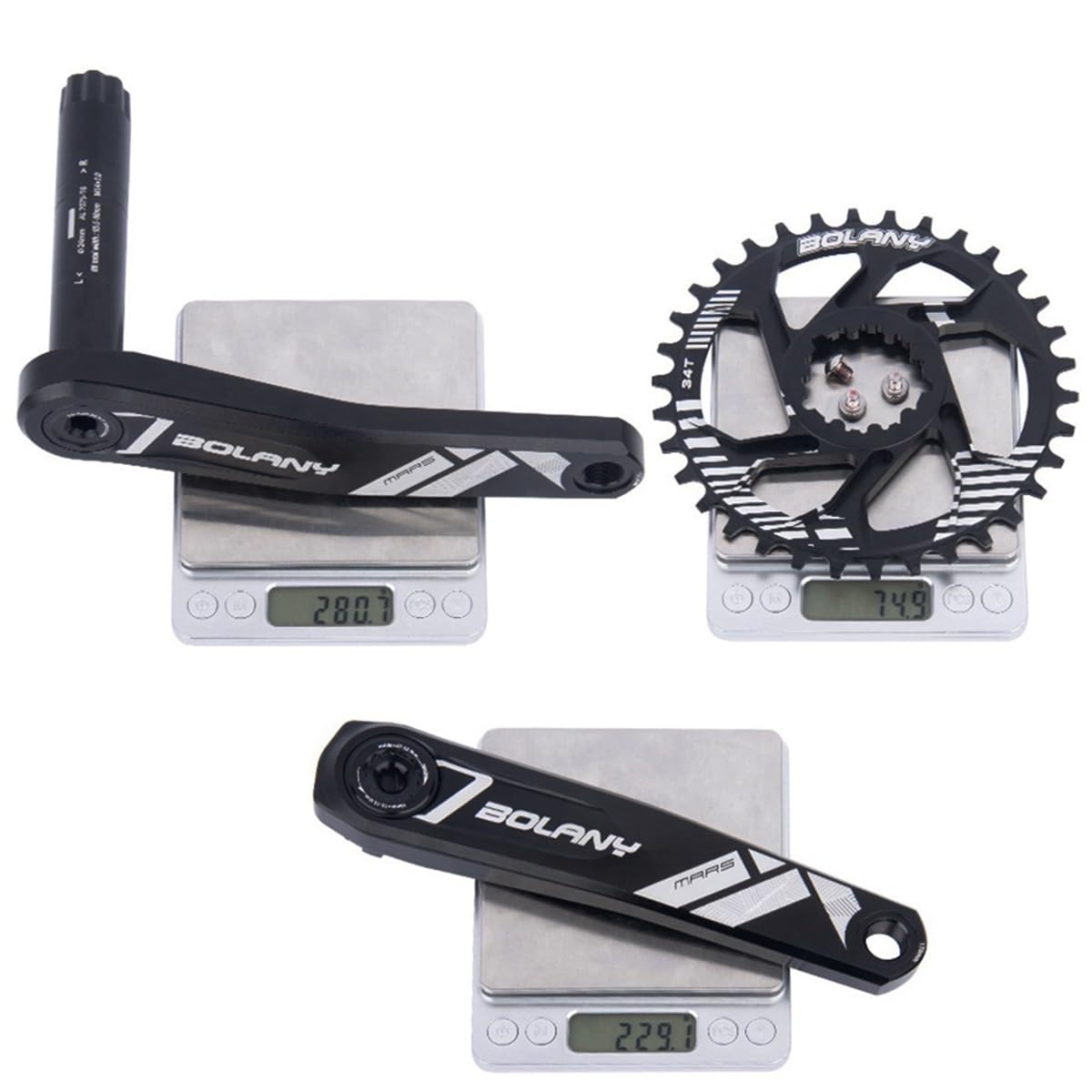 170 millimetri Mountain Bike Hollow Guarnitura Integrata In Lega di Alluminio Pedivella Set 34/36T Stretta Larga Singola Rotonda Corona Guarnitura Per 8/9/10/11/12 Velocità