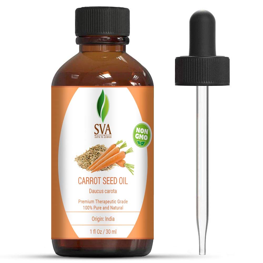 SVA ORGANICS Carrot Seed Carrier Oil 1 Oz Pure Cold
