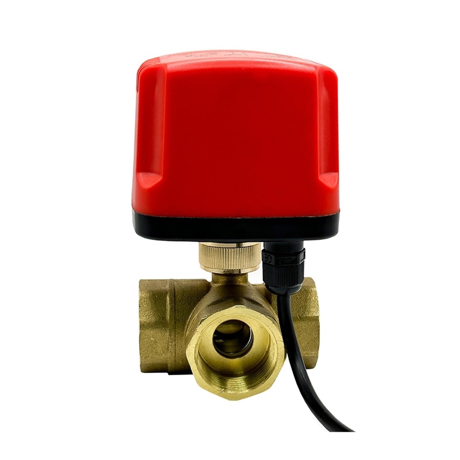 1/2“ 3/4” 1“ 2" Pollici Valvola a Sfera motorizzata Impermeabile a 3 Vie Valvola a Sfera elettrica Valvola a Sfera in Ottone Tre Linee o Due Linee(L Type-24vdc-cr02,1 inch)