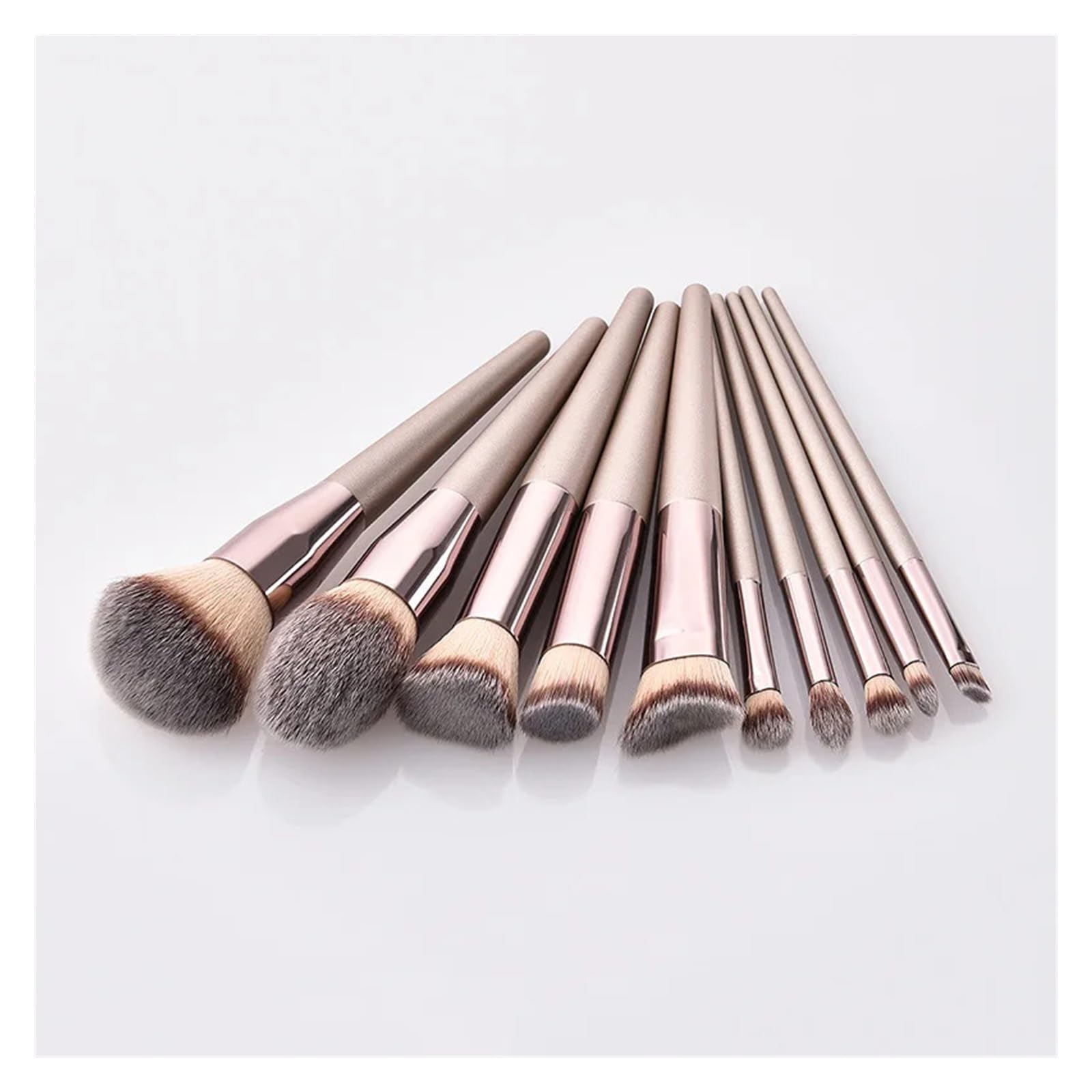 Set di pennelli for il trucco color champagne for donne, fondotinta, fard, ombretto, kabuki, pennelli for sfumare il trucco, strumenti di bellezza(20pcs)