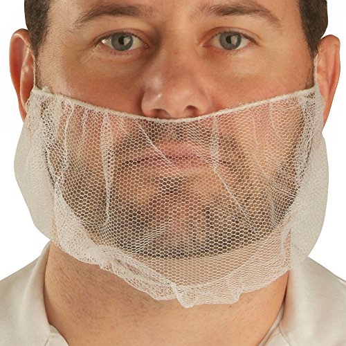 UltraSource Beard Nets, Latex Free Polypropylene, Honeycomb, 18" White (Pack of 100)