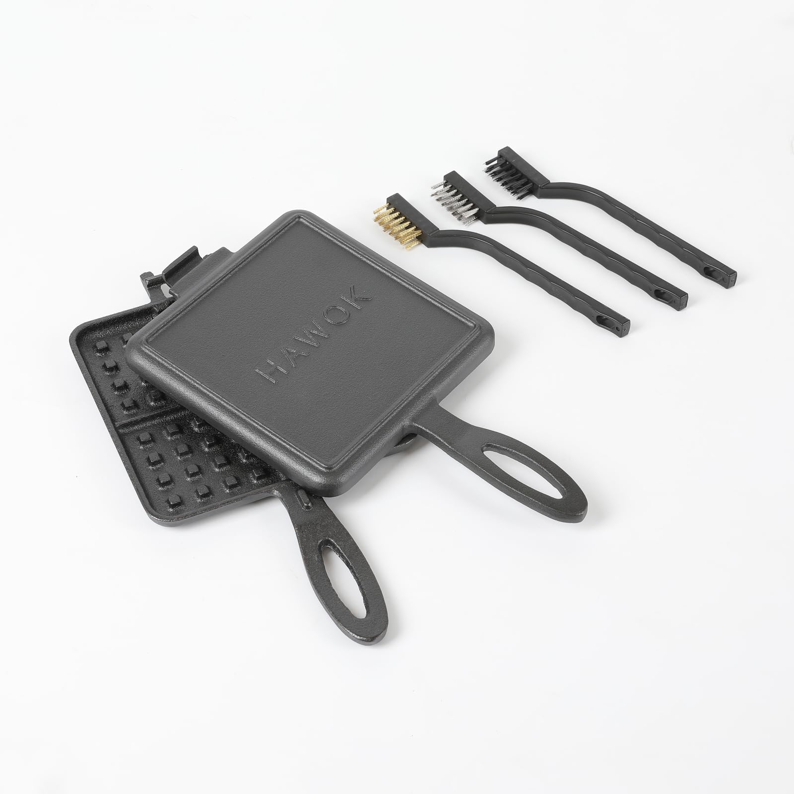 HAWOK Cast Iron Square Waffle Iron Waffle Maker