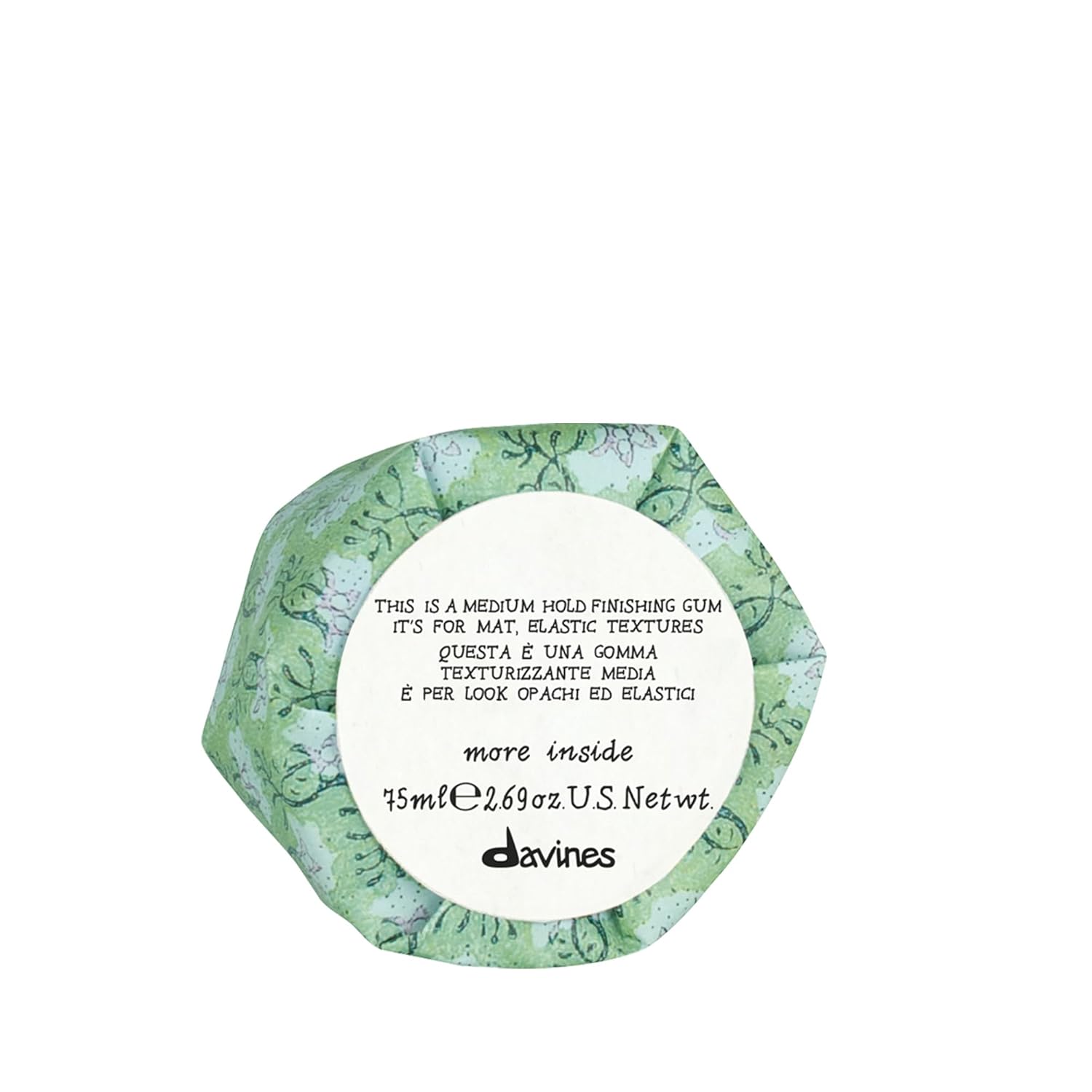 Davines This Is A Medium Hold Finishing Gum, Medium Hold Texture & Matte Finish - Dry Paste for Defined Styles - Workable & Remoldable, 2.54 Fl Oz - Image 10