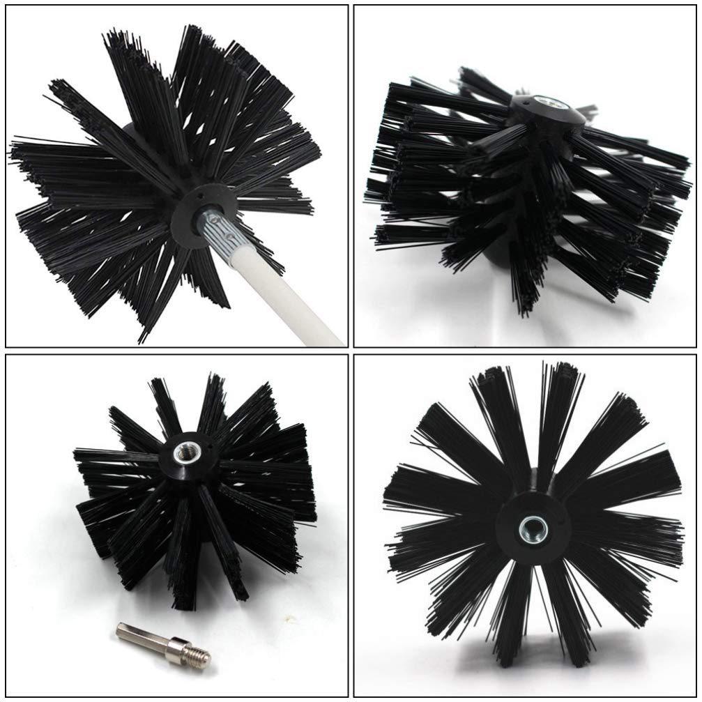1 Set Spazzola Per Tubi Canna Fumaria Canna Fumaria Flessibile Spazzola Per Fumi Sintetico Kit Rotativo Flessibile Canna Fumaria Spazzole Vent Cleaner Pulito Nylon Impostare