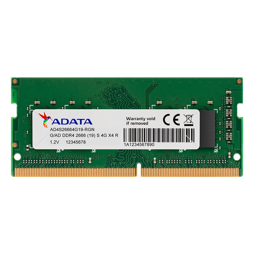 A-DATA 4GB DDR4 modules 2666 MHz Laptop Memory - AD4S26664G19-RGN,Green (B09JM55CB2) Amazon Price History, Amazon Price Tracker