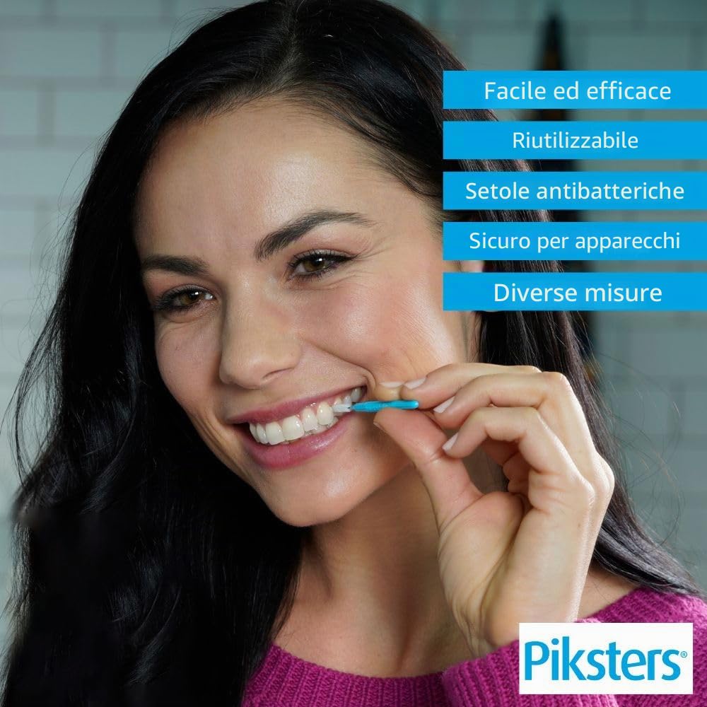 Piksters, scovolini interdentali, misura 7 (nero), confezione da 40 (lingua italiana non garantita)