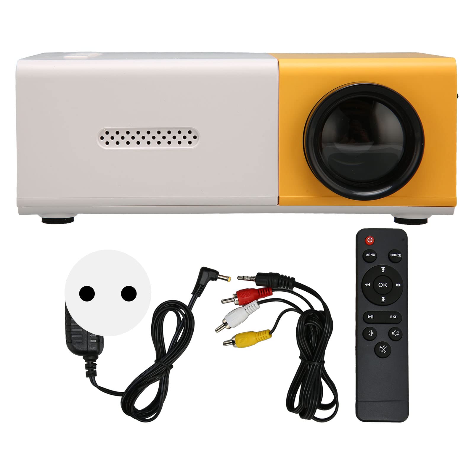 Mini Proiettore Portable Movie Projector, per HD Multimedia Interface Memory Card, Micro USB o USB C, Smart HD 1080P HiFi, per Tablet Laptop e Telefono