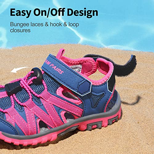 Image of DREAM PAIRS Boys Girls Closed-Toe Outdoor Summer Water Sport Sandals for Toddler /Little /Big Kid