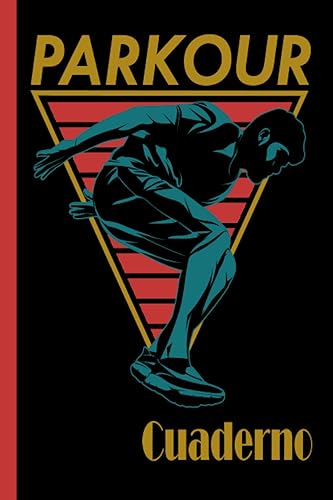 Cuaderno de parkour: Cuaderno Parkour de rayas anchas, cuaderno de papel rayado para la escuela, estudiantes, regalo para niños, niños, niñas, cuaderno Parkour, amante del Parkour