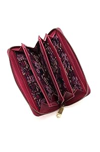 ANNA SUI ヴィンテージローズ 長財布 ラウンドファスナー 極美品✨ アナスイ 長財布 ラウンドファスナー 赤 レザー