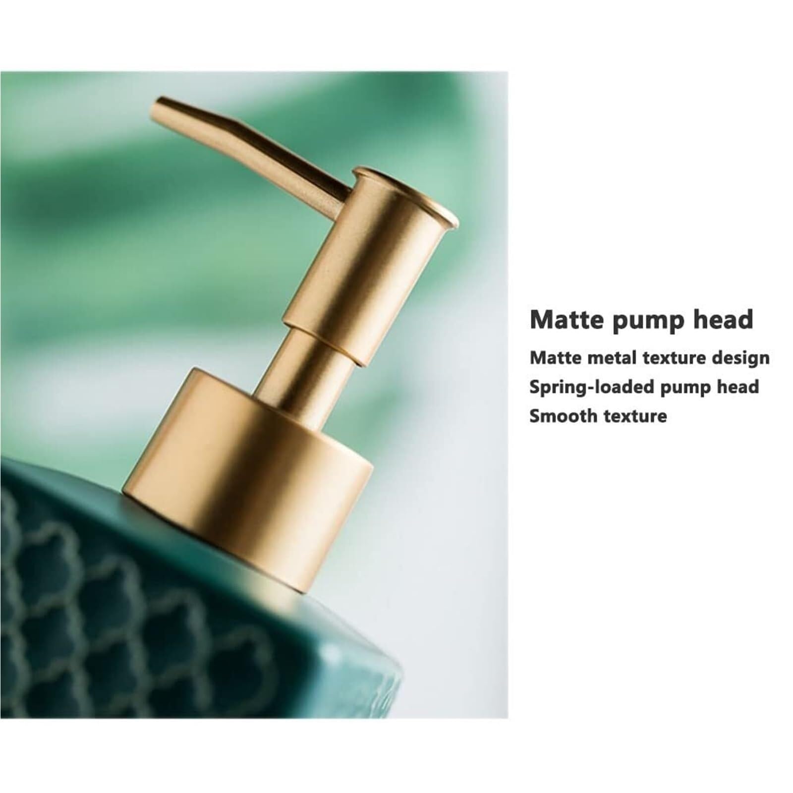 Dispenser di sapone da appoggio Dispenser di sapone con testa della pompa dorata opaca for cucina, bagno, nuova casa a prezzi Complementi d'arredo e accessori(C)