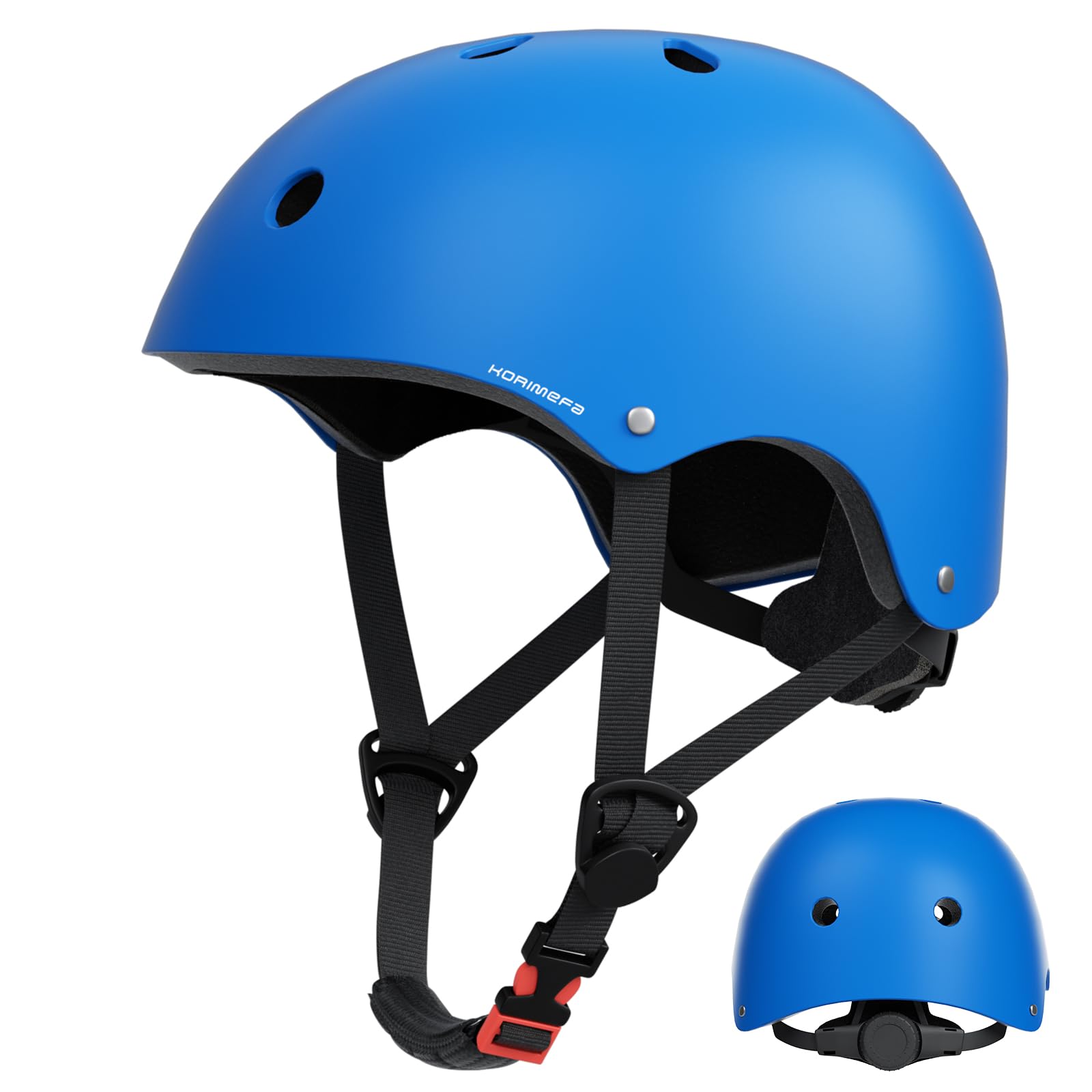 KORIMEFA Casco per Bambini 3-13 Anni, 51-58 cm, Leggero Sicuro e Regolabile, Ragazzi e Ragazze, per Bici, Bicicletta, Monopattino, Triciclo, Bicicletta Senza Pedali, Skateboard