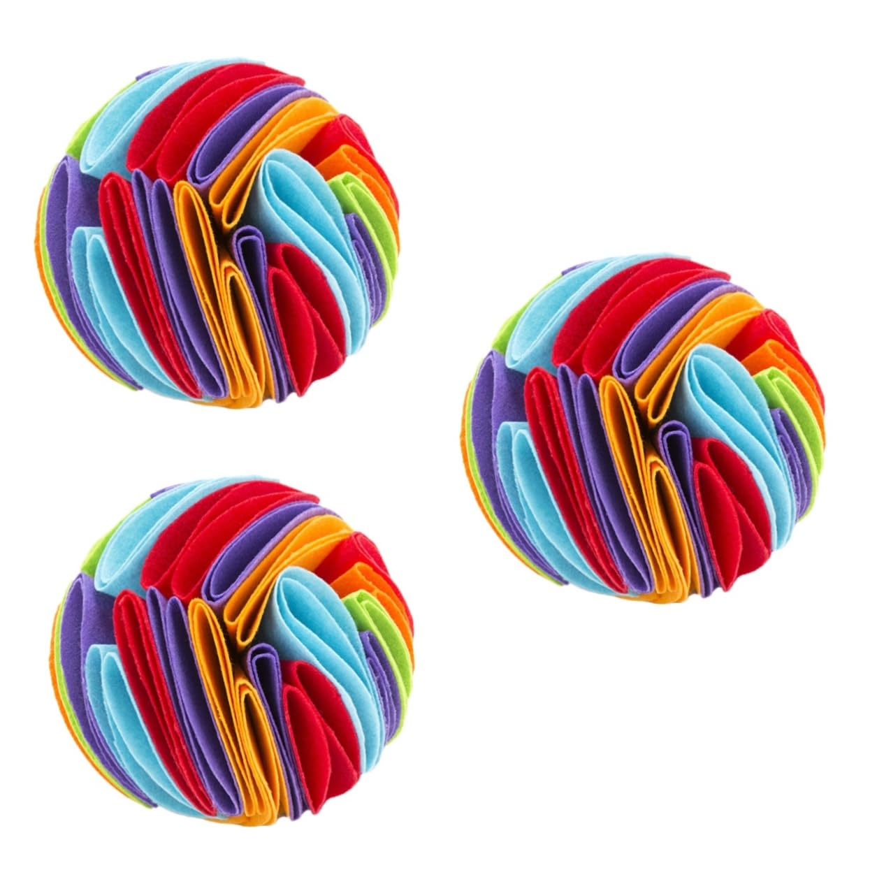 3stücke Pet Dog Sniff Toy Interaktives Futterspielzeug Für Hunde Bunte Kauspielzeuge Aus Sicherem Filz Zahnreinigung Und Spielspaß Für Welpen Und Erwachsene Hunde