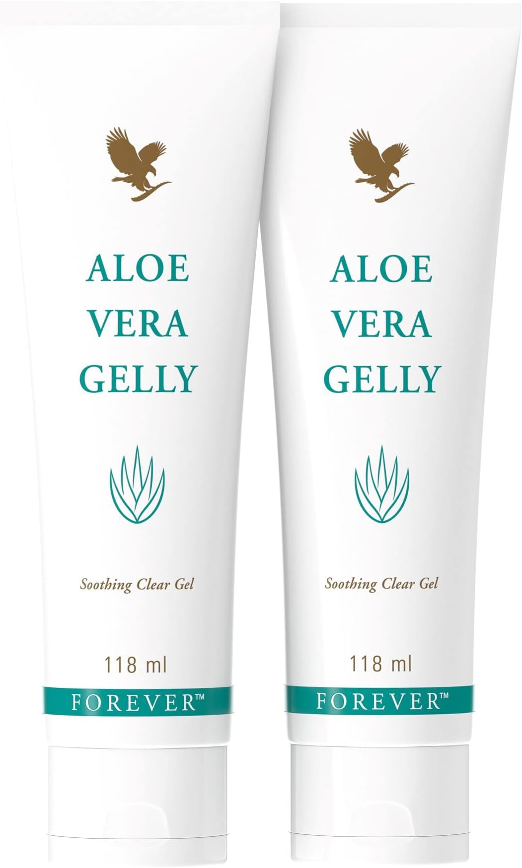 Aloe Vera Gelly, 118ml, Lubricates sensitive skin, stain free, perfect after-sun care, Vegan friendly, Gluten free. (bundle of 2)
