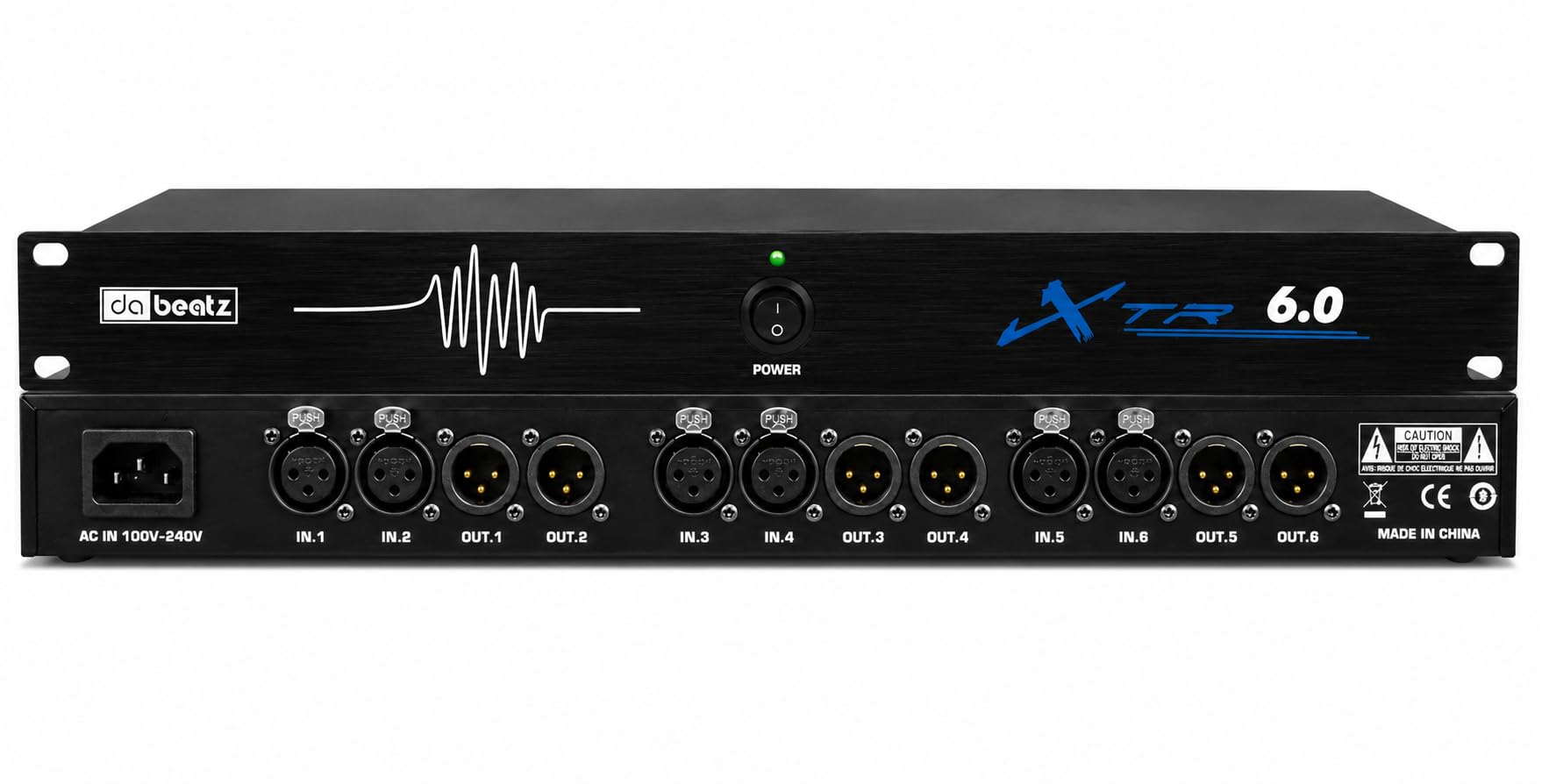 DaBeatz XTR 6.0 Feedback Suppressor, 6 Mic In / 6 Line Out Anti-Howling Processor with Auto Feedback Elimination, Frequency Shift & 24-Bit/96kHz DSP for Stage, Conference, PA System & Karaoke | Effects, Processor-picture-10