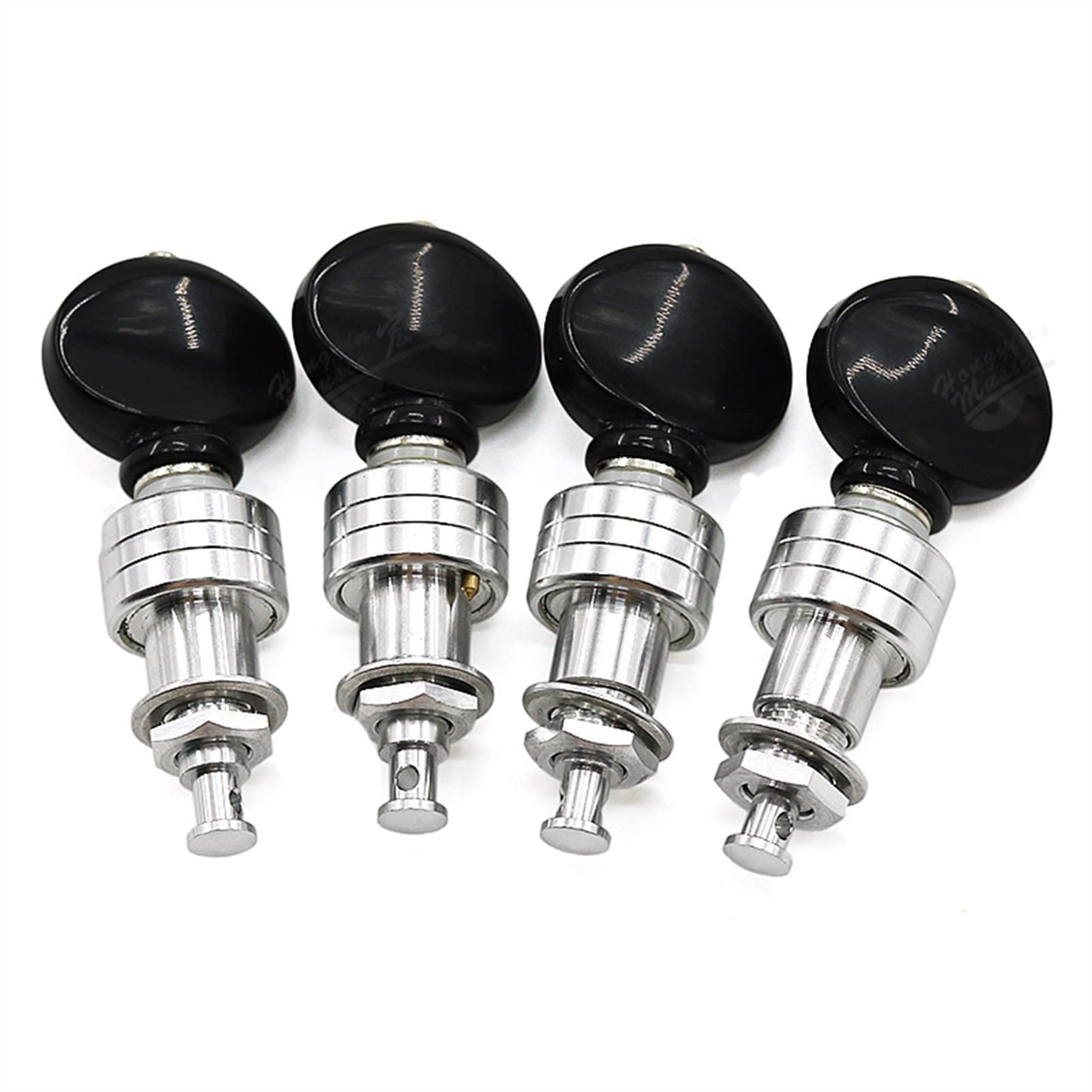 Meccanico accordatore Ukulele Black And Silver Dright Quasi-Button Pulsante String Pulsante Ukulele Accessori Accessori Per Chiusura