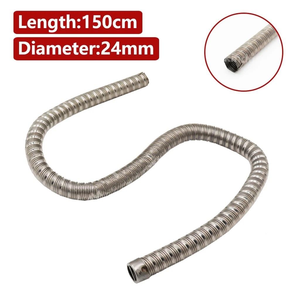 wąż ogrzewania postojowego stalowy wąż Do grzejnika Webasto Eberspacher | Średnica 22 mm/24 mm/38 mm 3-warstwowa rura wydechowa nagrzewnicy 60 cm/100 cm/150 cm(24mm 1.5m)