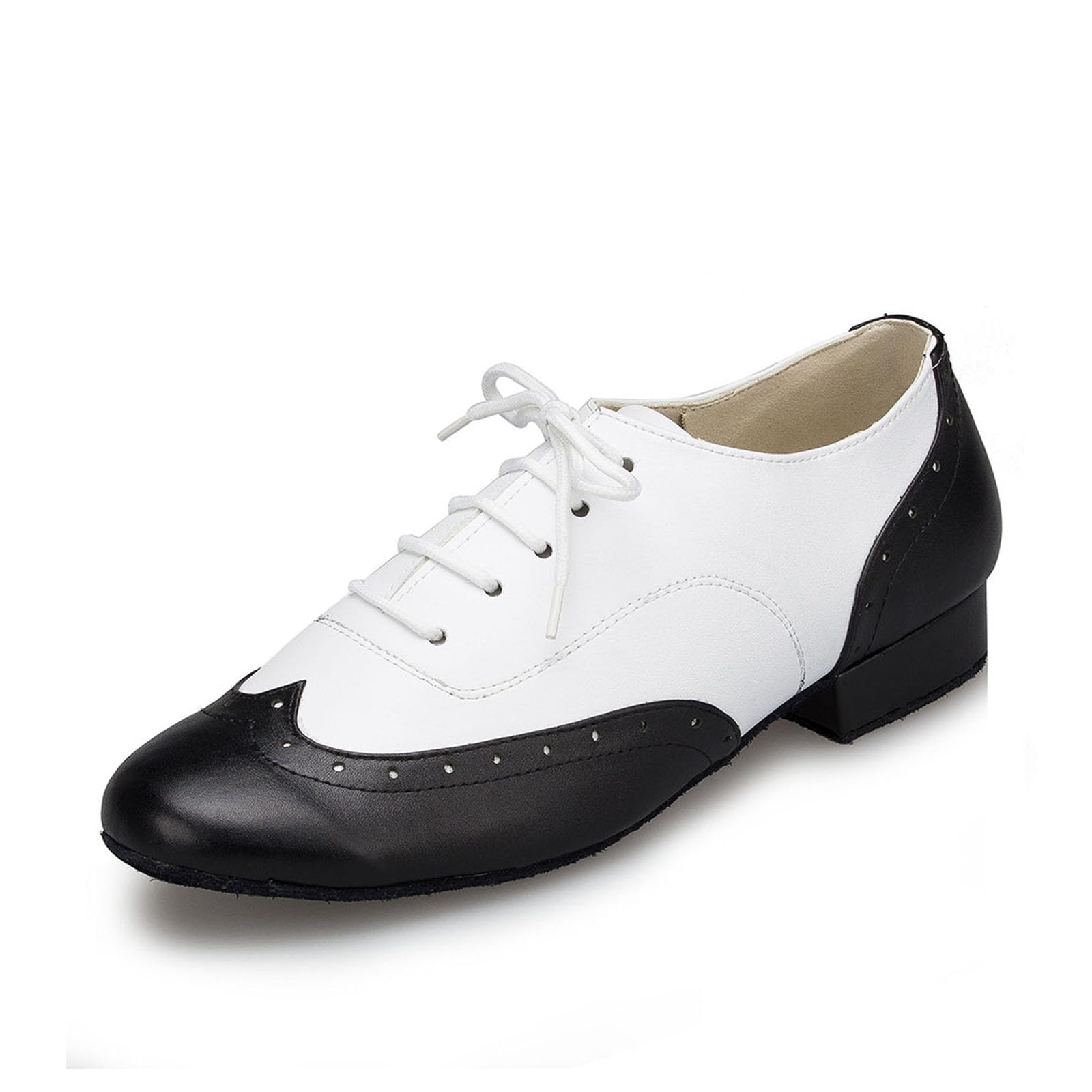 SWDZM Scarpe da Ballo Latino Americano Uomo per Salsa Tango Jazz Partito di Danza Scarpe Tacco Basso,L147,Nero,Ante,43 EU