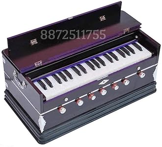 HS Musical Harmonium Peti- 7 Stop Bass/Male Reed, 440 Hz-Multi Fold Bellow 3 1/4 Octave, Double Bellow, 39 Keys,7 Stopper, 2 Reeds (Bass- Male), Long Sustain