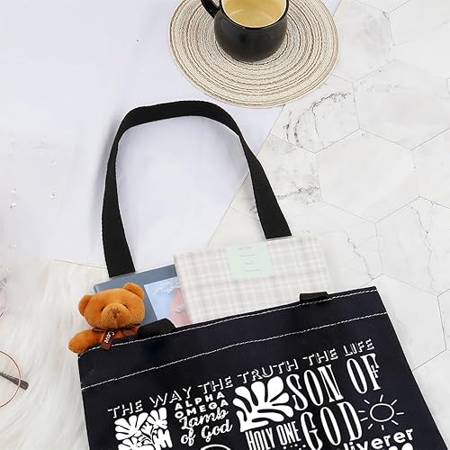 Miniatura 3 de Bolsas de mano de Jesús para mujer, regalos cristianos, versículo de la Biblia, bolsa de hombro, regalo religioso, bautismo, regalo de inspiración