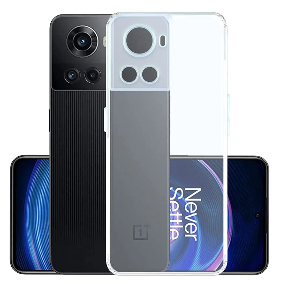 Casotec Slim Soft Silicon *Anti Dust Plug* Shockproof Transparent TPU Back Case Cover for OnePlus 10R 5G - Clear (B0BFHNZ8JT) Amazon Price History, Amazon Price Tracker