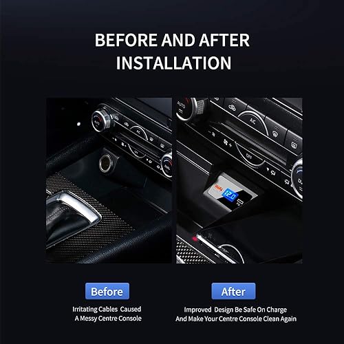 Miniatura 5 de BeHave Soporte de cargador inalámbrico para automóvil compatible con Mazda Cx-5 2017-2020, QC 3.0, cargador inalámbrico personalizado compatible con