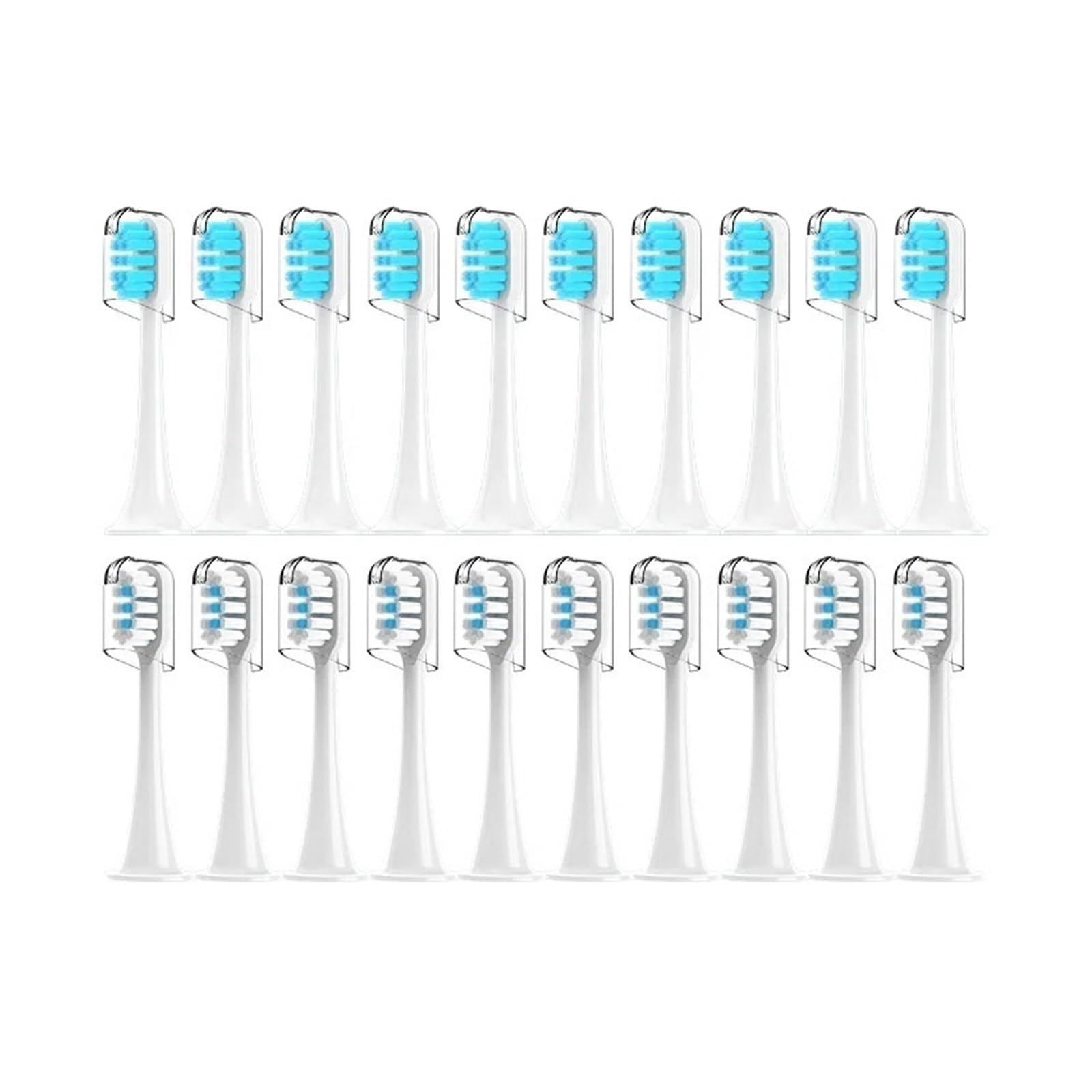 Cabezales, compatible con xiaomi, Mijia T300 T500 T700 | Cabezales para cepillo dental sónico, cerdas suaves, tapa antipolvo, empaque al vacío, niños(10White10Blue)