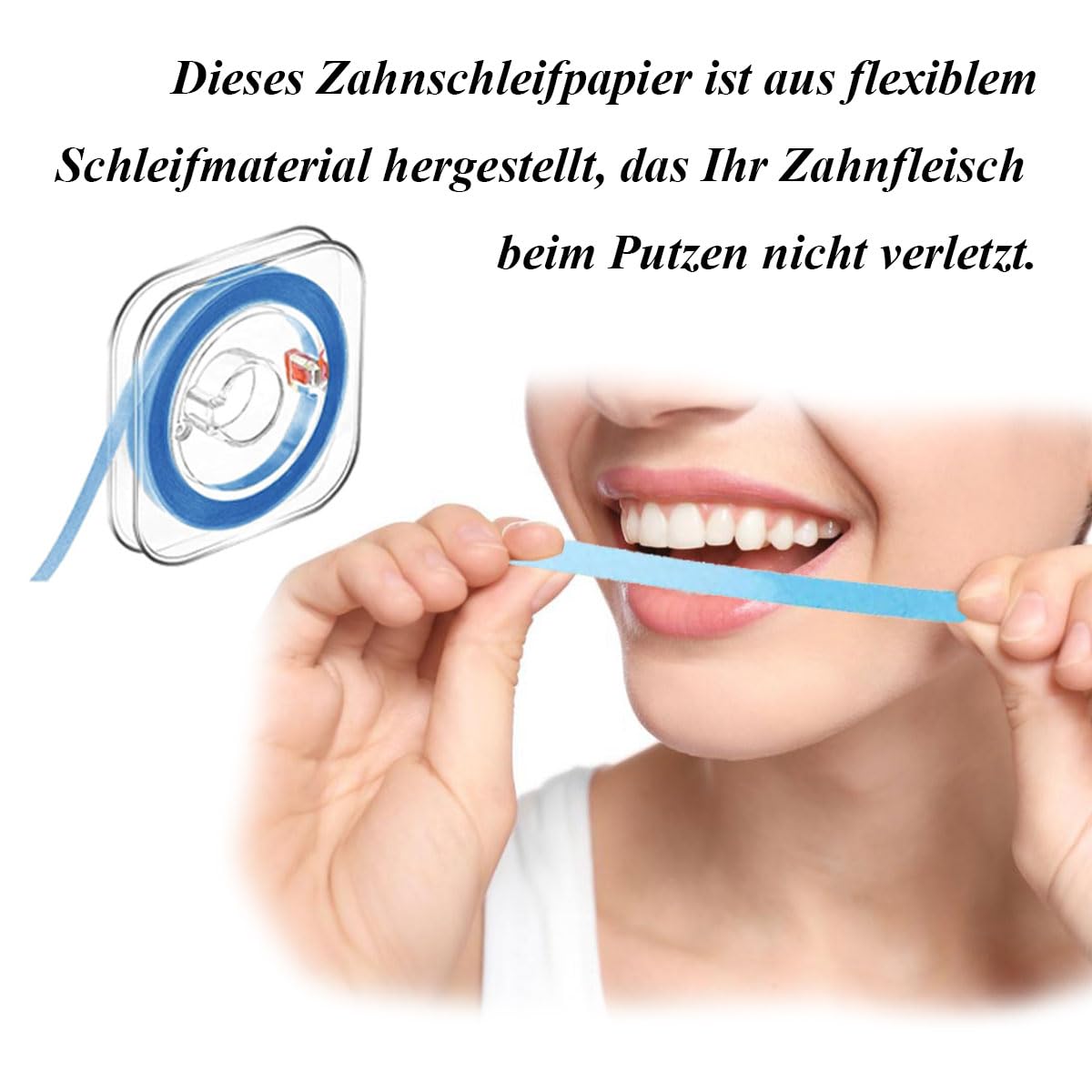 Zahn Schleifpapier 3 Bände Dental Polierstreifen Zahnschleifpapier für Zwischenräume Zahnband 4mm x 6m Zahnsteinentferner Mensch Für die Tiefenreinigung Der Mundhygiene