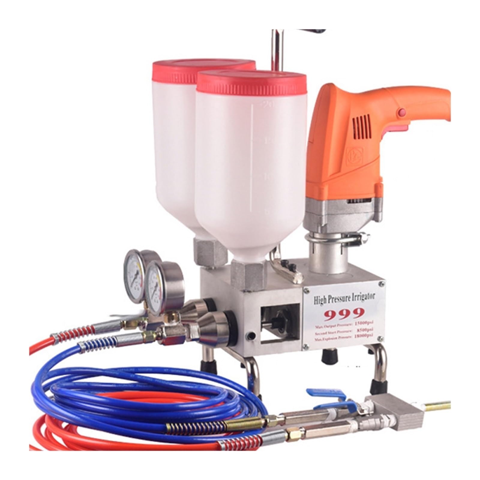 Máquina de lechado espuma poliuretano dos componentes/resina epoxi 1100 W, herramienta reparación fugas líquido a prueba agua para principiantes uso de bricolaje