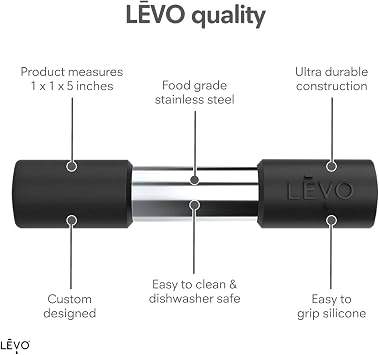 LEVO Lux Infuser Essential Bundle in Black Steel Includes Herb Press, Herb Block Tray (Grey), Extra Power Pod & Infusion Sprayer - Make Your Own Infused Oils & Butter - Easy Herbal Infusion Kit