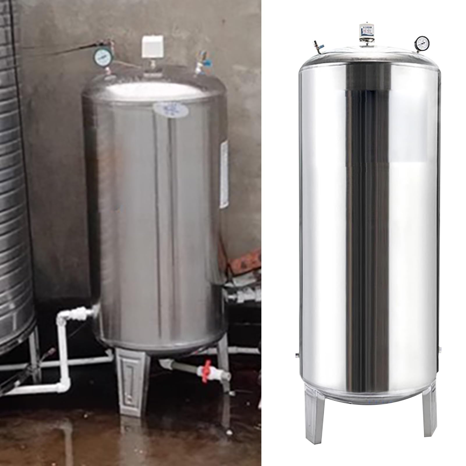 Serbatoio a pressione verticale precaricato per sistemi di irrigazione e irrigazione, con kit di montaggio per una facile installazione