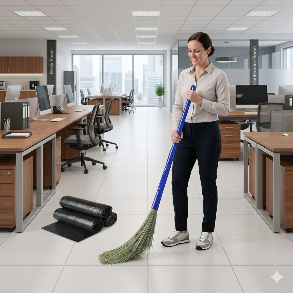 AIR O MATIC Plastic No Dust Broom Extra Long Soft Broom 2