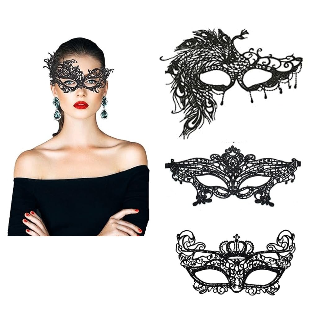 Pop The Party 3 Eye Mask for Masquerade Fancy Dress Costume for Birthday,Bachelorette,Bridal Showal, (B0BM491BRB) Amazon Price History, Amazon Price Tracker