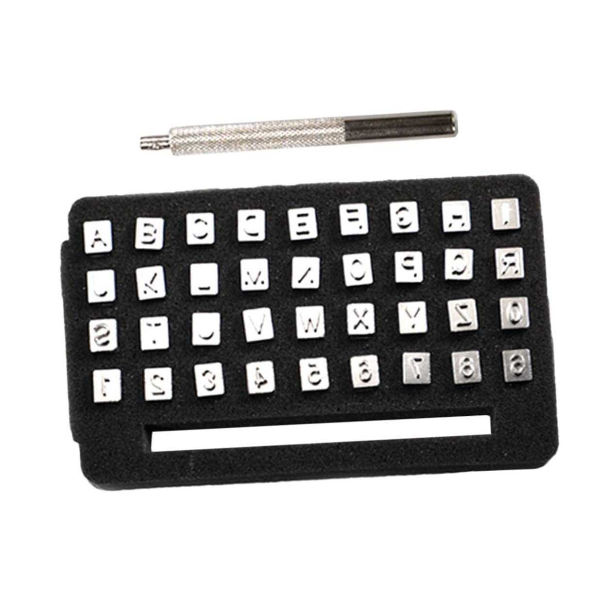 HOODANCOS Leather Alphabet Stamper Set 1 Set of Letter Stamp Tool for Crafts Embossing on Leather Paper Rubber Easy to Use